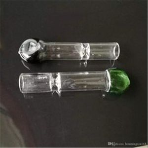 Pipas de agua Accesorios para fumar Pipa de vidrio plana de color