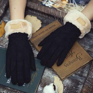 Gants de haute qualité hommes designer femmes gants en cuir hiver extérieur chaud cinq doigts en cuir artificiel moto gants pour hommes en gros AAAA