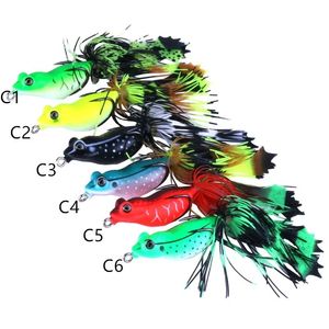 Hengjia de haute qualité Live Target Frog Lure 55 cm / 13g Léche de serpent de serpent Top Water Frog Flrog Fishing Lure Tackle pour la truite de brochet d'eau douce