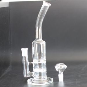 Narguilés 14 pouces Bong en verre pour fumer Dab Oil Rigs Conduites d'eau Deux couches de filtre Perk Heady Beaker