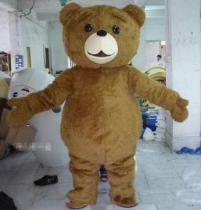 Costume de mascotte ours en peluche chaud de haute qualité dessin animé déguisement expédition rapide taille adulte