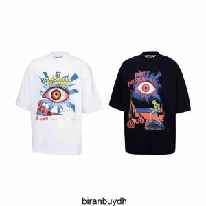 Camiseta holgada de manga corta para hombre y mujer con estampado de dibujos animados novedad de verano Truth Eye House of Errors de alta calidad