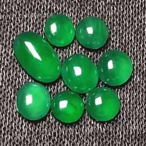 Jade Jade Stone Wielry Bijoux Factory Ovale Forme Natural Specie Icy Green Jadéite Loose Gemme
