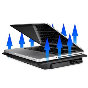 USB Laptop Cooling Stand with Dual Fans for Notebooks - Black