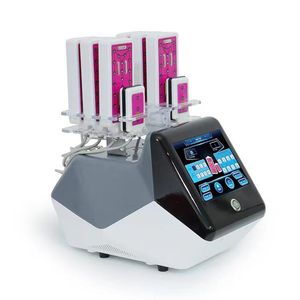 Sistema de láser Lipo de alta calidad Máquina de belleza de lipólisis Reducción de celulitis Radiofrecuencia RF Quema de grasa Contorno corporal Salón Equipo de spa 6 + 2 almohadillas