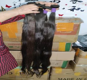 Cheveux longs de haute qualité 38 40 42 44 pouces Vietnamiens Raw non transformés poils 3 Bundleslot Super Weave8295182