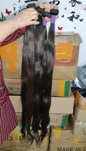 Cheveux longs de haute qualité 38 40 42 44 pouces Vietnamiens Raw non transformés poils 3 Bundleslot Super Weave9863455