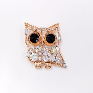 Haute qualité Designer De Luxe Hommes Femmes Pins Broches alliage or diamant Wise Owl Broche pour Costume Robe graduation Fête Cadeau Strass Bijoux De Mode halloween