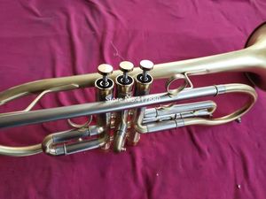 High Quality MARGEWATE Trumpet Bb Tune Brass Gold Plated Surface Professional Music Instruments With Case Free Shipping