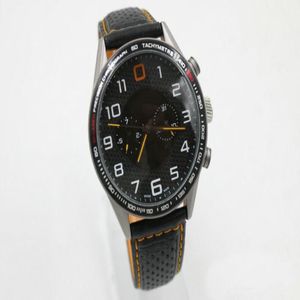 Montre mécanique automatique mp4 12c pour hommes, haute qualité, cadran noir tricolore en acier inoxydable, bracelet en cuir 45mm2692