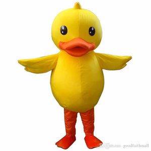 Alta calidad del disfraz de mascota de pato amarillo mascota de pato adulto