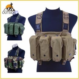 Alta calidad al aire libre táctico pecho aparejo airsoft caza chaleco molle bolsa simple militar acu chaleco táctico con bolsa de revista 201215