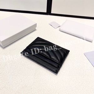 Fashion Pure Pickup Bag Womens Simple Ribbed Design Pack Bank Card Coins Facile à transporter Black Letter Design Leisure Business Size 9cmX5cm