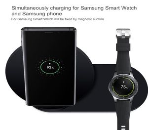 Chargeur sans fil rapide Qi de haute qualité 2 en 1 pour Samsung Galaxy S9 S8 S10 note 10 est 98 charge rapide pour Samsung Gear S3 S4 charg9594122