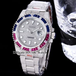 Relojes con bisel de diamante arcoíris de alta calidad 2836 Reloj automático para hombre 116659 116619 116610 Gypsophila Dail Pulsera de acero completo