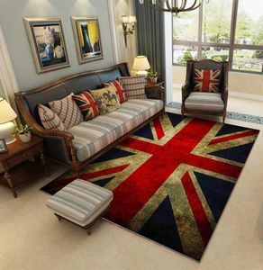 Tapis rétro de haute qualité tapis drapeau britannique tapis de sol d'aspiration antidérapant doux maison el chambre extérieure couverture de salon de prière D1908731293