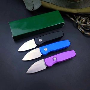 Haute qualité Runt 5 AUTO Couteau tactique S35vn Satin Blade Aviation Poignée en aluminium Camping en plein air Randonnée EDC Couteaux de poche avec boîte de vente au détail