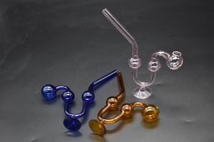 Bongs de vidrio en forma de serpiente de alta calidad Quemador de aceite Tubos de agua de vidrio cuchara de mano Pipe smkoing dogo Accesorios con base gruesa en el soporte