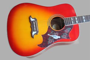 New Arrival 41 inch Dove CS Acoustic Guitar Cherry Sunburst Rosewood Fingerboard Spruce Body Top High Quality Factory Custom Shop 258