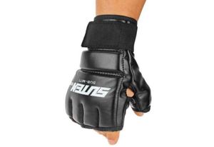 Gants de Sport de haute qualité hommes demi doigt Mma combat gants de boxe formation sac de boxe mitaines Sparring gants de boxe3489617