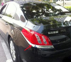 Couvercle décoratif de feu arrière de voiture en chrome ABS de haute qualité 2 pièces, cadre de décoration de lampe arrière pour peugeot 2011-2014