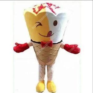 Costume de mascotte de crème glacée Sundae de haute qualité personnage de thème de dessin animé carnaval unisexe Halloween carnaval adultes fête d'anniversaire tenue fantaisie pour hommes femmes
