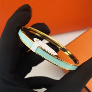 Pulsera de tenis de alta calidad Pulseras de puño de oro macizo unisex de lujo Cierres de palanca Brazaletes de diseñador de moda para mujeres hombres Pulseras de esmalte de acero inoxidable