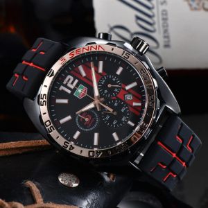 Haute qualité Top marque TAG F1 Racing Series luxe hommes montre sport bracelet en silicone super lumineux étanche automatique designer mouvement montres