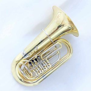 Tuba de alta calidad, cuerpo de latón, laca dorada, instrumentos musicales de tuba, precio de fábrica al por mayor, instrumento de tuba