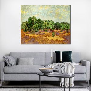 Haute qualité Vincent Van Gogh peinture à l'huile Reproduction oliveraie bleu pâle ciel à la main toile Art paysage décor à la maison