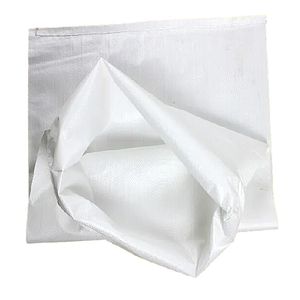 Sac tissé blanc de haute qualité, résistant, indéchirable, sac d'emballage épais, solide et durable, largement utilisé, vente directe d'usine, remise de grande quantité