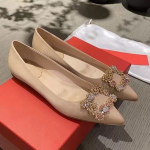 Haute qualité femmes chaussures Ari robe sandales de mariage fleur Strass sandales luxueux haut de soirée plat élégant chaussures pour dames