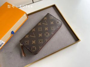 Carteras de diseñador para mujer de alta calidad Luxurys Clemence Cremallera Monedero Monedero Carta de flor clásica Titular de la tarjeta larga Moda femenina Pequeño bolso de embrague Caja original 123