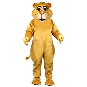 Haute qualité JEUNE LION Costume De Mascotte Halloween Noël Fantaisie Robe De Personnage De Dessin Animé Costume Carnaval Unisexe Adultes Tenue