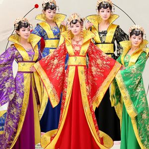 Disfraz antiguo de princesa reina real de alta calidad, vestido hanfu, fotografía de escenario, traje bordado de estilo chino Vintage