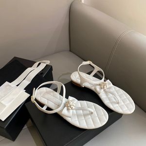 Chaussures hautes sandales plates plates or rose noir blanc luxury women sliders planche 2024 arc en cuir plat sur des sandales de feuille de feuille pour femmes 30 à 40 tongs.