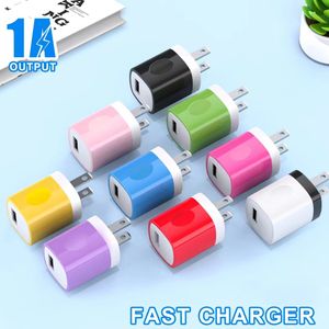 Haute vitesse coloré Mini Portable USA US AC voyage à domicile USB chargeur mural adaptateurs d'alimentation pour Iphone 11 12 13 14 15 Pro max Samsung Xiaomi Huawei htc téléphone Android