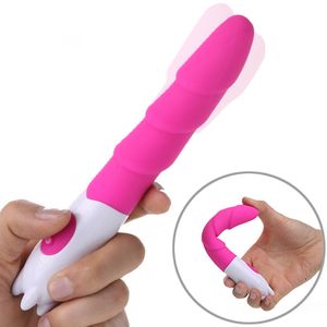 Alta velocidad Dual Vibration G spot Vibrator AV Stick Sex toy para mujeres, Lady Adult Toys Productos sexuales Máquina erótica Dildo Q06 S19706