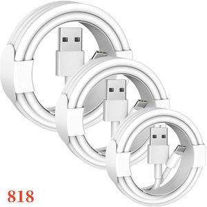 Câbles haute vitesse L vers USB Câble type-c vers c Câbles de chargement de données 1M 3FT Téléphone portable 5W Cordons pour iPhone 11 12 13 14 XS X Pro Max 8 7 6s Plus téléphones samsung xiaomi huawei 818D