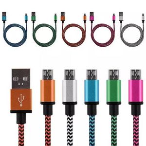 Câble USB haute vitesse de type C vers C Adaptateur de charge Ligne de données Sync Braid Android Micro V8 Câbles DHL