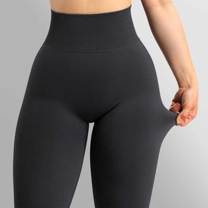 Taille haute pantalon de Yoga sans couture Leggings solide Scrunch bout à bout levage butin vêtements de sport gymnastique serré Push Up femmes pour le Fitness