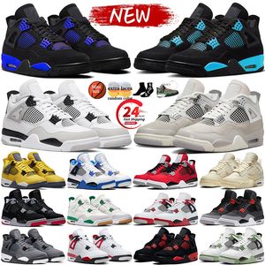 J4 Basketball Shoe Jumpman 4s Black Cat Mens Sneakers Chaussures Designer Zen Master Sail Red Cement Thunder White Oreo Cool Grey University Blue Sports Blue Trainers Outdoor