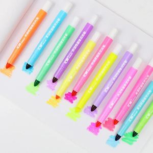 Highlighters 12Colors/set Pastel Gel Dry Highlighters Fragrance Bible Highlighters Pen No Bleed Bible Art Markers Journaling School Supplies 231116