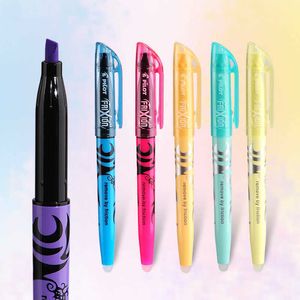 Surligneurs 1 pcs Pilote Effaçable Surligneur Stylo Frixion Encre Fluorescent Pastel Nature Couleur Marqueur Doublure pour Dessin Lettrage École A6250 J230302