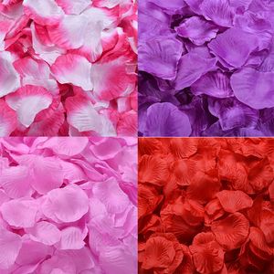 5000 Uds pétalos de rosa de seda flor artificial florero para fiesta de boda decoración nupcial ducha Favor centros de mesa confeti colores surtidos