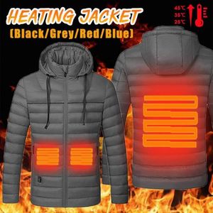 Veste chauffante de randonnée hommes femmes doudoune à capuche USB coussin chauffant en Fiber de carbone manches longues manteau hiver vêtements thermiques 4578003