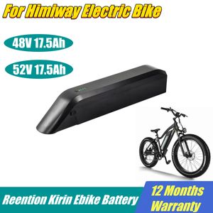 Paquete de batería Himiway Ebike 52V 48V 17.5Ah Ariel Rider Side Fat Tire Baterías de liberación de bicicleta eléctrica 750W con cargador