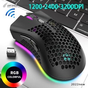 Bisagras BM600 Ratón recargable Ratón USB 2.4G RGB RGB Light Honeycomb Gaming Mouse Desktop PC Computadoras de portátiles Matones portátiles