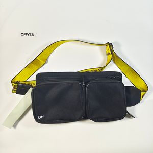 Correa industrial amarilla Bolsa de mensajero de diseñador Bolsa cruzada Bolsa de pecho Bolsa de cinturón de viaje Hype Street Riñonera negra para exteriores Bolsa de cadera Bolsas extraíbles