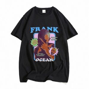 Hip Hop Harajuku Tops de manga corta Frank O-Ocean BLD Camiseta Mujer RB Música Camisetas Hombres Tallas grandes Cott Camiseta I7rN #